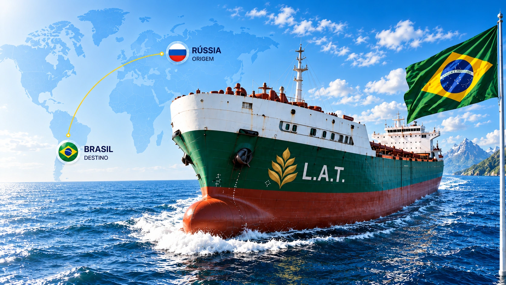L.A.T. fertilizer trade corridor between Russia and Brazil